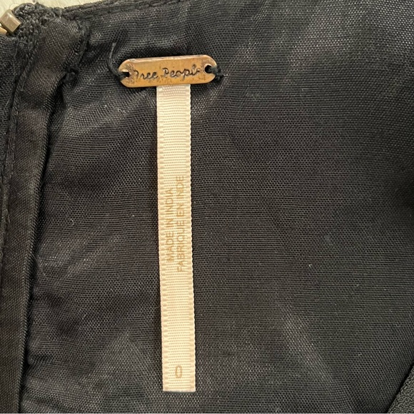 Free People Soho Studded Sleeveless V  Neck Mini Dress Black Size 0 NWT - Picture 7 of 16